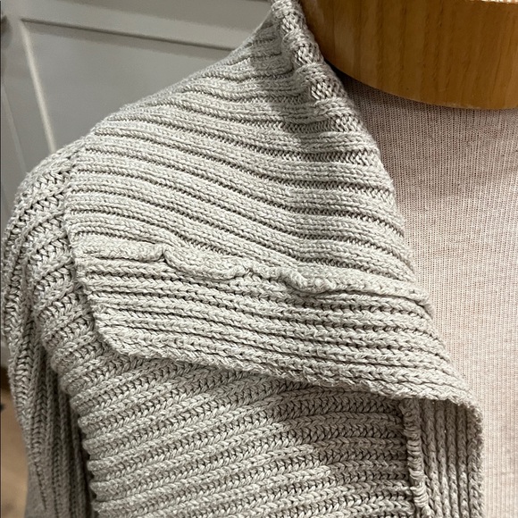 Free People Marlie Oversized V-Neck Sweater in Oatmeal - Picture 7 of 15